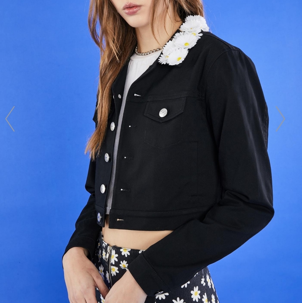 Dolls Kill x Delia's WHAT'S THE BUZZ DENIM JACKET